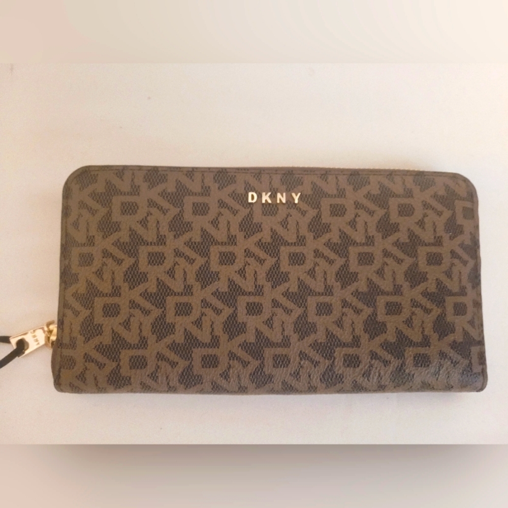 DKNY Monogram Wallet, Brown